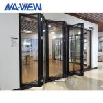 Waterproof Bifold Glass Windows Grey Aluminium Folding Windows