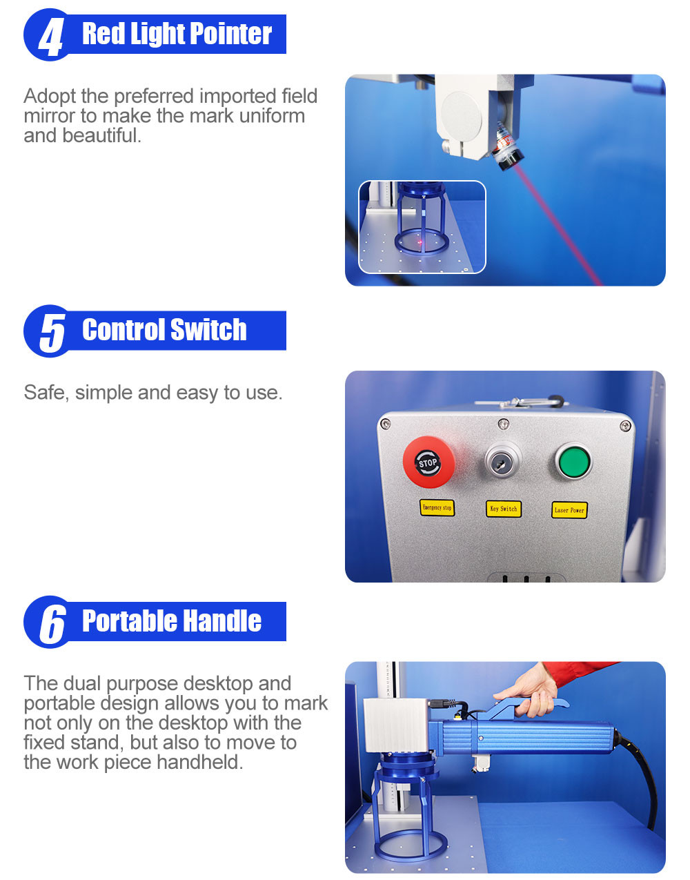 Jewellery Metal PVC Fiber Laser Marking Machine Automatic Desktop 20w 30w 50w