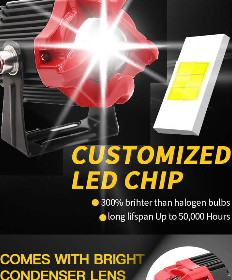 new car detailing light laser led light lens long range lamp off-road vehicle roof refitting headlamp led headlight kits