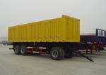 30ft Drawbar Steel Box Full truck Trailer With 3 Axles