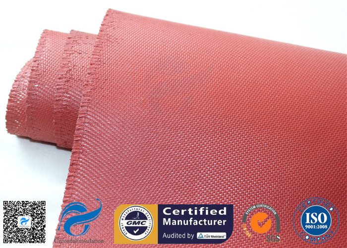 1010gsm Abrasion Resistant Red Silicone Coated Fiberglass Fabric 1mm Thickness