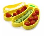 Modern Banana Shaped Silicone Baby Tray Suction Self Feeding BPA Free Customized