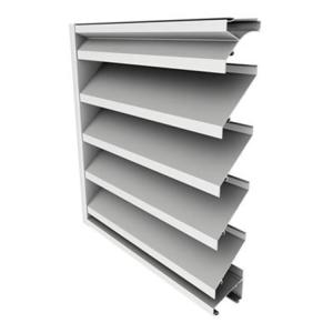 Quality 132mm High Aluminum Sun Louver Multifunctional Outdoor Louvered Shutters wholesale