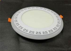 Quality 12W + 4W Recessed Led Panel Light Double Color Round Warm White AC 85-265V wholesale