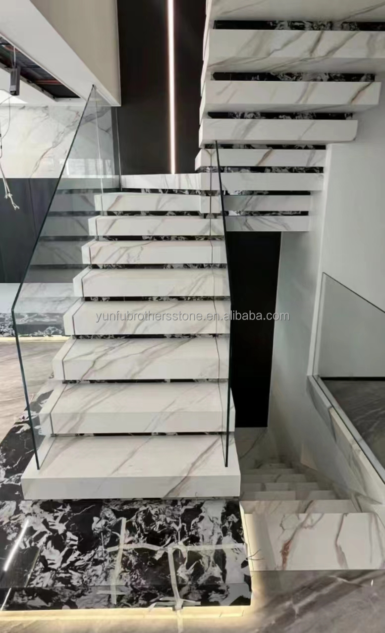 Upgrade Your Hotel Interior with Modern Design Stair Treads Artificial Stone Material