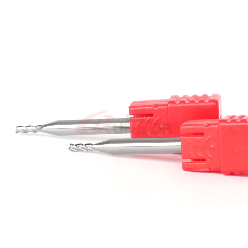 1mm 2mm Aluminium End Mill Cutter Hss HRC55 3 Flutes CNC Solid Carbide