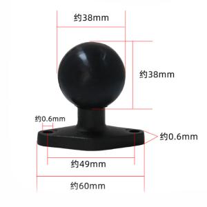 Quality 50mm 0.08KGS Adjustable Aluminum Ball Mount Rubberized Double Ball Adapter wholesale