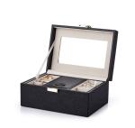 Silkscreen Logo Leather Gift Box Leather Jewelry Box With Lock
