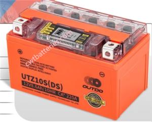 Quality OUTDO UTZ10S(DS) 12V 8.6AH Rechargeable Battery New Original Orange Color Motorcycle Battery wholesale