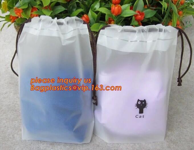 Biodegradable drawstring laundry poly bag with printing,Logo Printed Poly Drawstring Hotel/Travel Laundry Plastic bag