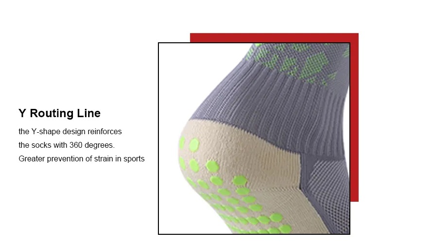 Breathable High Knee Soccer Socks with Custom Anti-Slip Design and Standard Thickness
