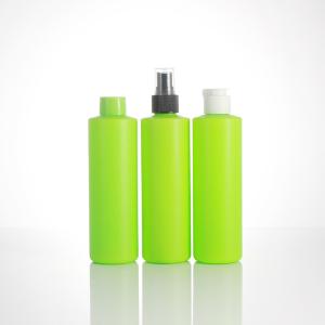 Quality Green Cylindrical 230ml Detergent Liquid Bottle With Flip Cap wholesale