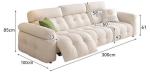 Multi-Functional Cat Scratch Fabric Electric Sofa 380*100*85cm