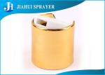 Eco - Friendly Gold Plastic Flip Top Caps Perfume Screw Push Pull Bottle Caps 28