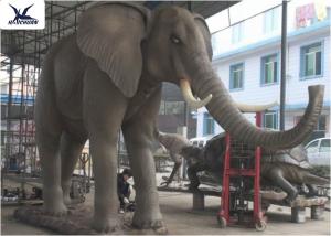Quality Zoo Park Decorative Life Size Animatronic Animals Large Elephant Figurines wholesale
