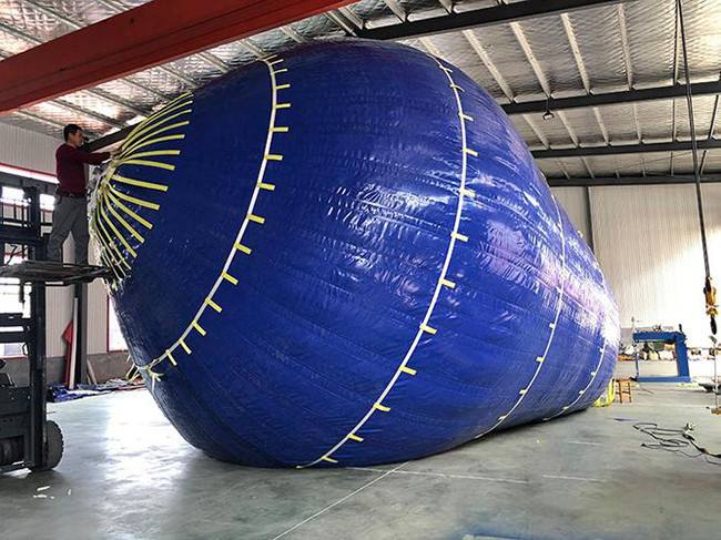 Pillow Size Air Valves Boat Lift Flotation Bags , Cylindrical Underwater Lifting Bags