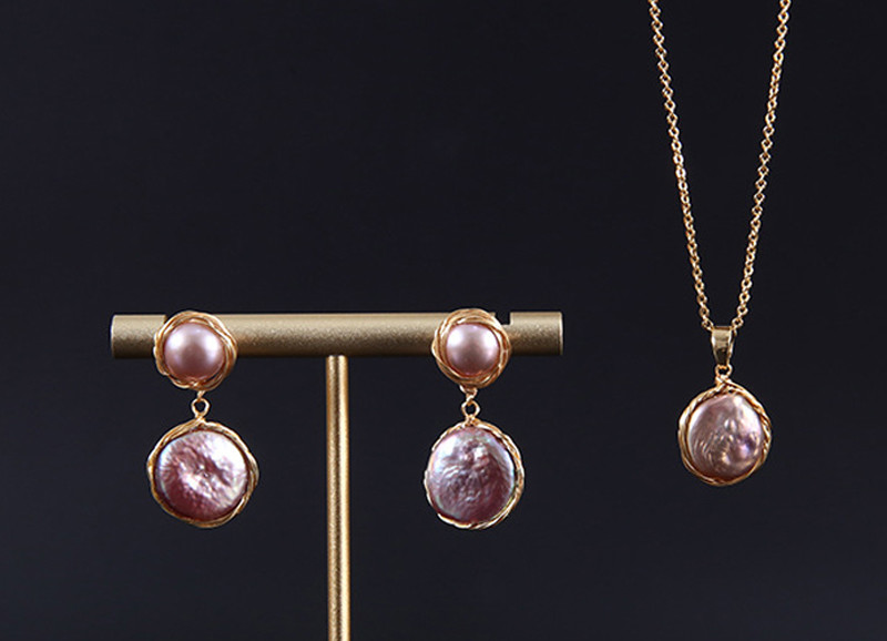 Natural Baroque Pearl necklace Irregular Pearl Choker Necklace For Women Punk Jewelry Baroque Pearl Necklace Jewelry Set