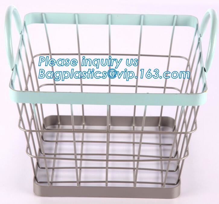 Wholesale china trade decorative laundry metal wire material storage basket, Storage Metal Wire Fruit Basket hanging wir