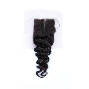 Quality Sale High Quality Peruvian Human Hair Deep Wave No Tanle No Shedding Top Lace Closure wholesale