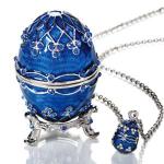 Decorative Earring Ring Trinket Box Holder Box Hand Enamel Easter Egg jewelry
