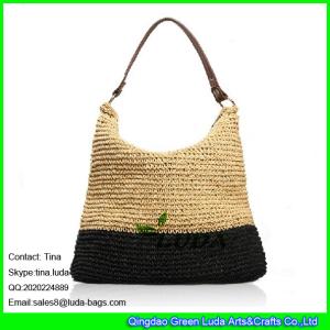 Quality LUDA summer paper straw beach tote bag crochet shoulder strawbag wholesale