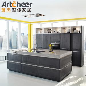 Quality American Style Classical Solid Wood Grey Shaker Kitchen Cabinet in Gray and White Color wholesale