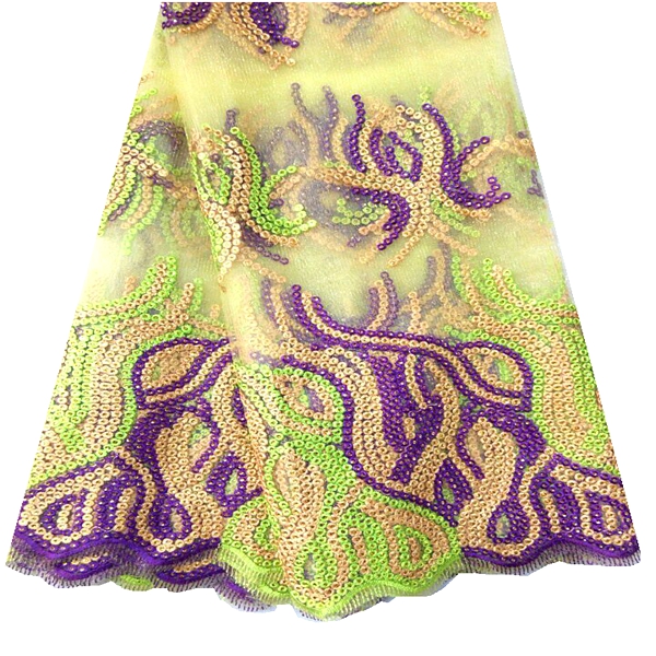wholesale embroidery sequin lace fabric for wedding dress/ garment