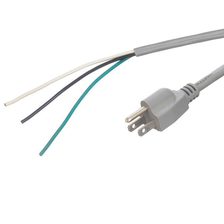 Commercial ETL Power Cord 14 AWG Open Ended for Laptop 15A NEMA-15P 3 Phase Plug Extension Cord Universal Socket Branded Power Cable