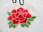 Hot Fix Motif Embroidery Peony Flower for Cheongsam