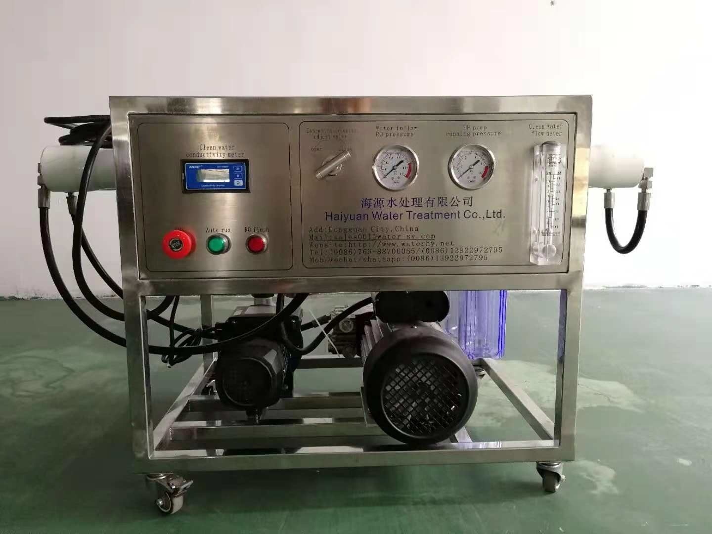 Yacht Fishing Seawater Desalination Plant , Vessel Boat RO Desalination System