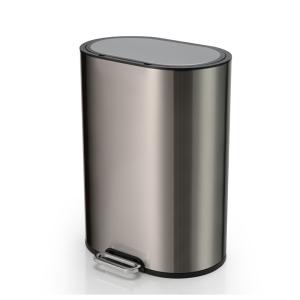 Quality 410 Stainless Steel 6L Gray Bathroom Trash Can wholesale