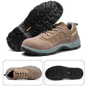 Quality Microfiber Pu Injection Kevlar Industrial Safety Shoes Steel Toe Anti Smashing Work wholesale