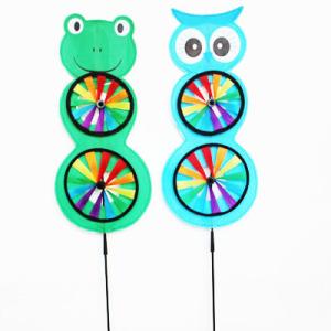 Quality Spring seasonal windmill yard stake Frog Owl wholesale