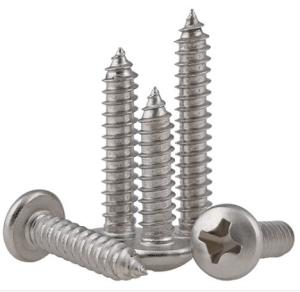 Quality M4 Cross Recessed Pan Head Tapping Screws DIN7981 Carbon Steel Nickel Plated wholesale