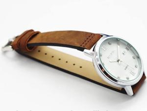 Quality Quartz Mens Stainless Steel Watch / Leisure Mens Leather Strap Watches wholesale