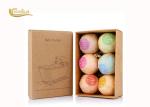 6 Pcs Fruit Scent Bath Bomb Gift Sets , Organic Shea Butter Coconut Oil Bath