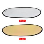 Portable Golden Oval Collapsible Light Reflector For Photography Studio 120x90cm