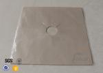 Beige 27x27cm 0.11mm PTFE Coated Fiberglass Fabric Stovetop Burner Protector