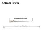 FM Radio Antenna Ancable Indoor FM Telescopic Antenna F Type Male Plug Connector