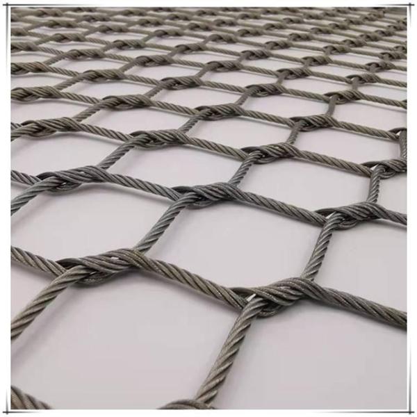 50mm Zoo Wire Mesh Strong Flexible Stainless Steel Knotted Animal Enclosure