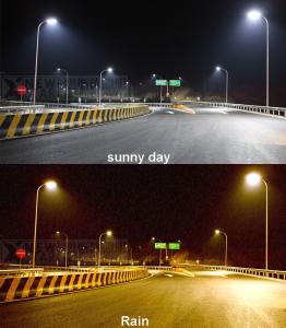 China CCT adjustable color change LED street light with solar energy for outdoor use on sale