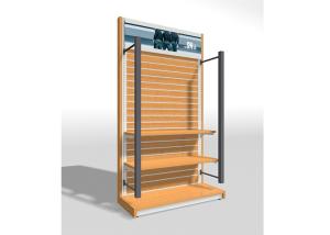 Quality Wooden Retail Store Fixtures Easy Assembly , Fashion Style Slat Board Shelving wholesale