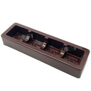 Quality 4 Cavity Plastic Chocolate Packaging Vacuum Formed Plastic Chocolate Tray Insert wholesale