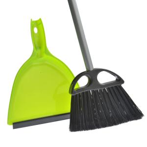 Quality Daily Cleaning Commercial Push Broom Clip On Dustpan wholesale