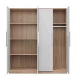 Contemporary Modern Simple Bedroom Wardrobe With Hanging Rod Ample Storage Panel