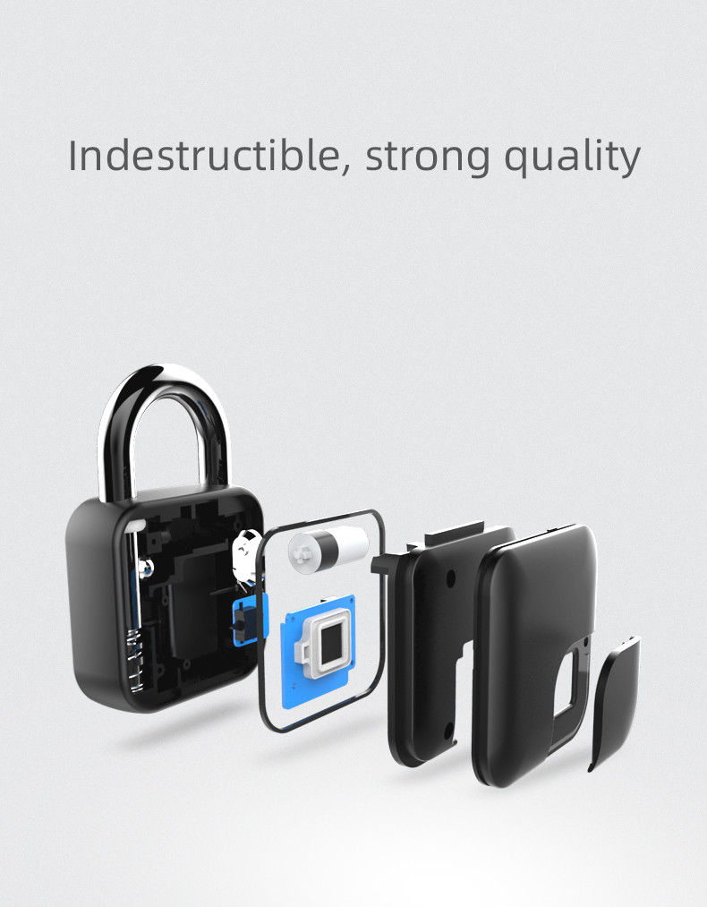 Black L3 Tuya App Remote Control Anti Theft Padlock