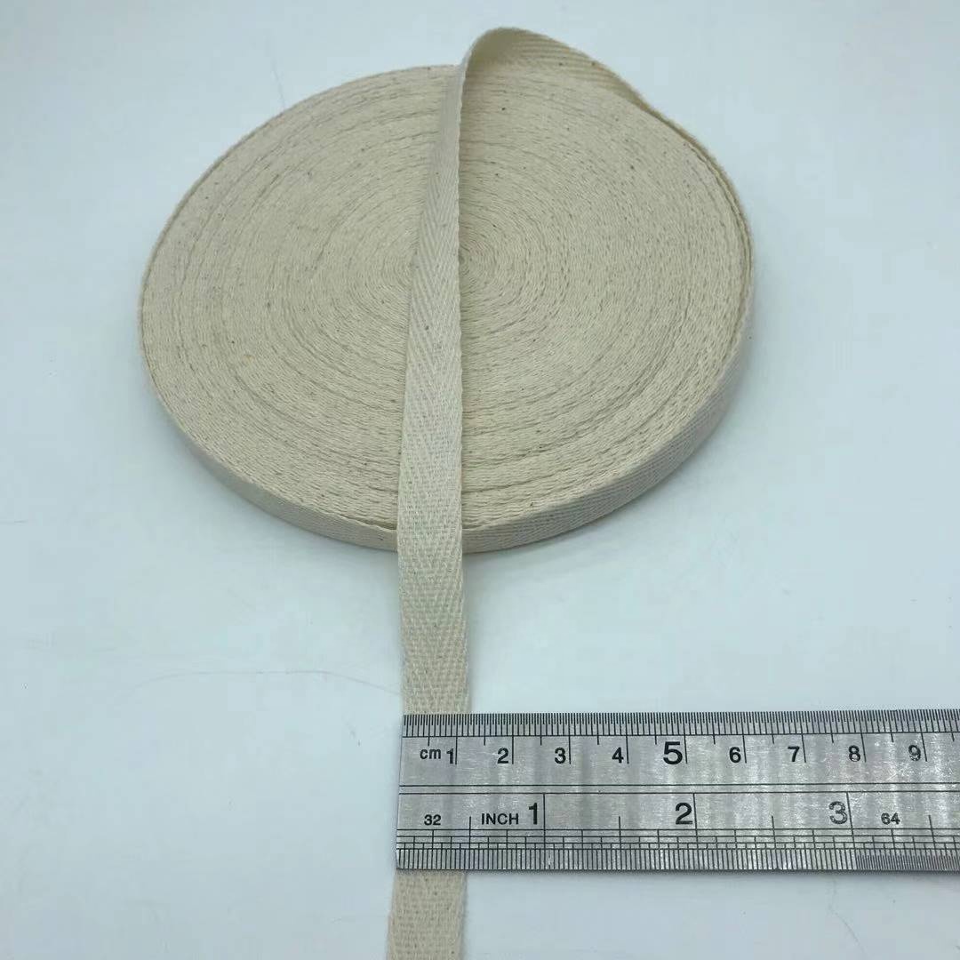 China factory wholesale Herringbone Cotton Webbing Plain Woven Sewing Fold Over Herringbone Twill Webbing Tape