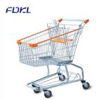 Unfolding Steel Shopping Trolley , Wire Shopping Cart With Wheels