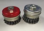 Heavy Duty 4 Inch Wire Cup Brush Twisted with Metal Ring for Surface Cleaning