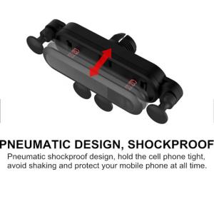 China Universal Vent Mount Cell Phone Holder Black Compact Dash Mount Phone Holder on sale